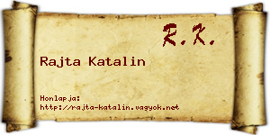 Rajta Katalin névjegykártya